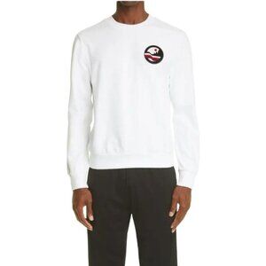 New Canali Black Edition Crewneck Cotton Sweatshirt In‎ White Size 52 (US Large)